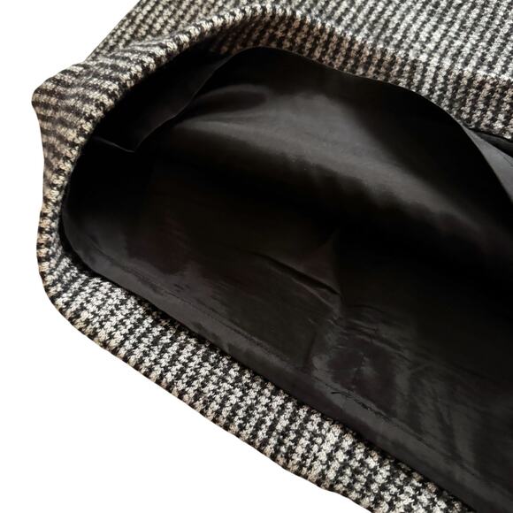 Ann Taylor Mini Pencil Skirt Wool blend Women's Sz 6 Black Tan Tweed Academia - Picture 3 of 11